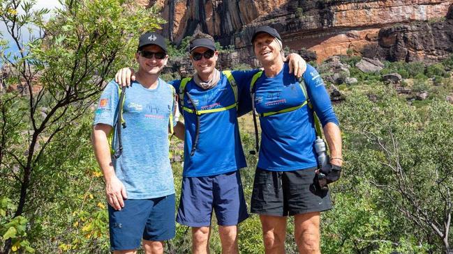 Jarrod Blamey, Mark Hughes and Paul "Chief" Harragon. Picture: Matt Kelson.