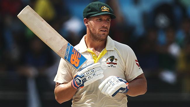 Aaron Finch certainly impressed in his debut in the Baggy Green. Picture: Getty.