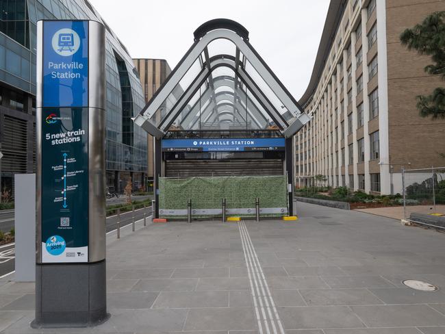 One of the pedestrian access points at the new stations. Picture: Tony Gough