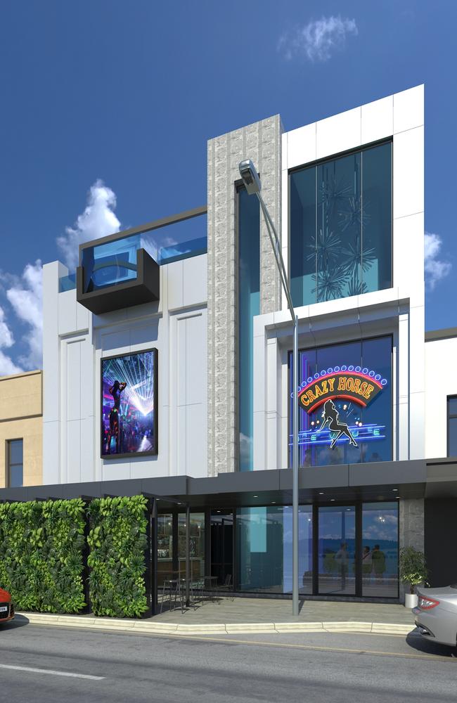 The planned new-look of the Crazy Horse strip club on Hindley St. Picture: Crazy Horse