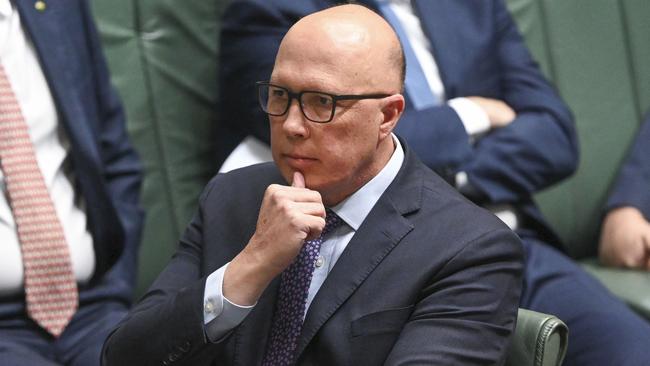 Opposition Leader Peter Dutton has urged David Van to quit parliament. Picture: Martin Ollman