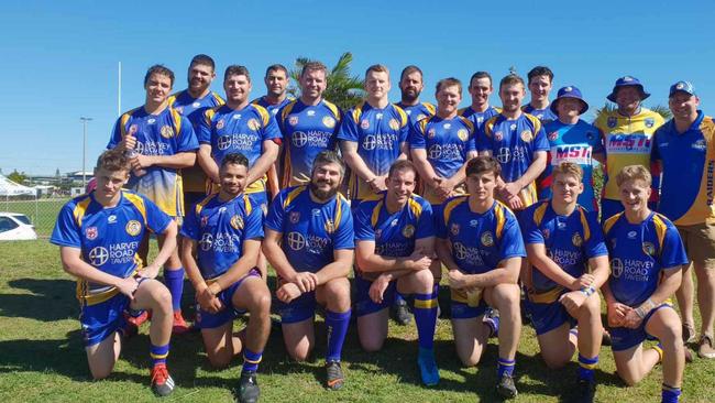 A past Gladstone Raiders team from the 2019 Battalion carnival, with Deklin Huth, Jesse Ingham, Aaron Jensen, Beau Ephinstone, Kyle Mongta, Ricky Noy, Jai Parter, Christopher Riley, Jayke Collins, Ilya Ryzhankov, Eamon Chapman, James McCafferty, Dayn Richards, Leith Hammelswang, Benjamin Kerr, Kale Young, Daniel Jones, Kenneth Kelliher and Jamie Falls.