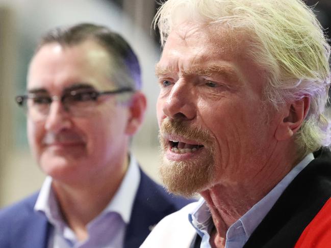 Paul Scurrah with Virgin founder Sir Richard Branson. Picture: Liam Kidston.