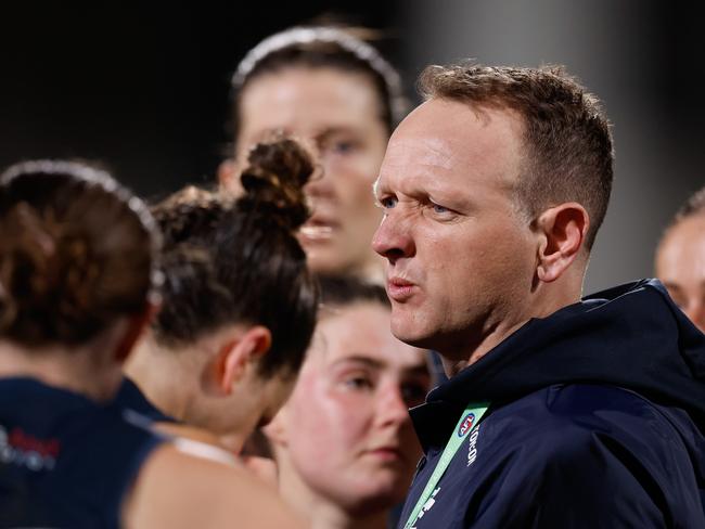 Carlton coach Mathew Buck says the fixture delays are nothing new for clubs. Picture: Dylan Burns/AFL Photos via Getty Images