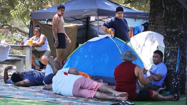 The group came from Brisbane and said there were no other spots. Picture: Glenn Hampson