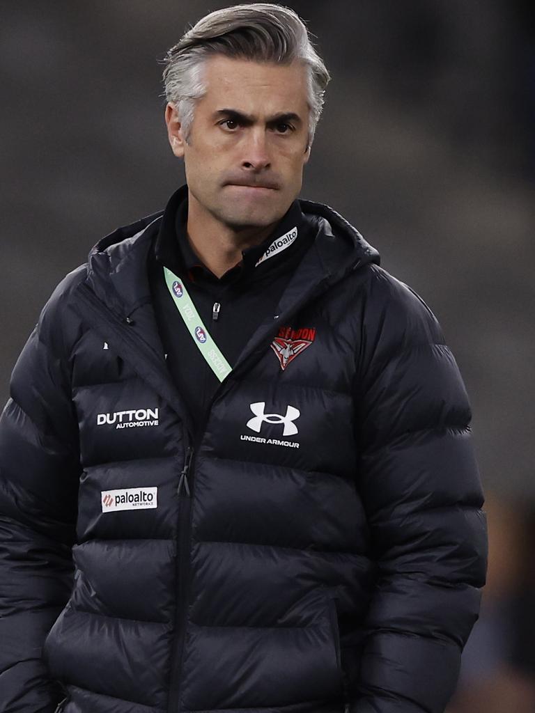 Essendon assistant Daniel Giansiracusa quickly ruled himself out of contention for the West Coast job. Picture: Darrian Traynor/Getty Images