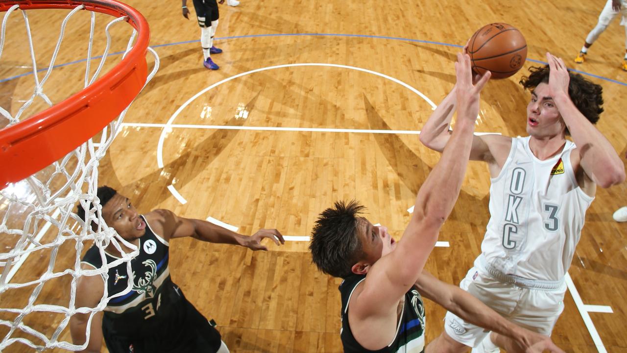 Josh Giddey is still waiting to earn his first NBA triple-double. Picture: Gary Dineen/NBAE via Getty Images