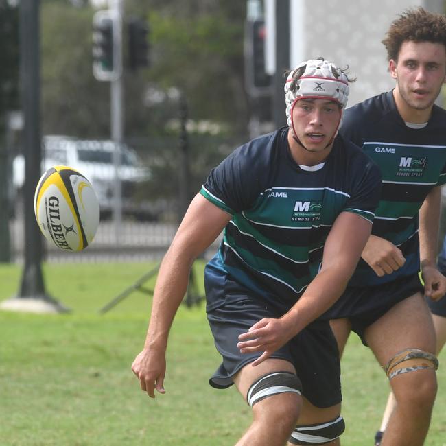 QLD Rugby Union State Championships (17-18 years boys) at the Townsville Sports Precinct. Friday May 23. South Coast against Metro North. Picture: Evan Morgan