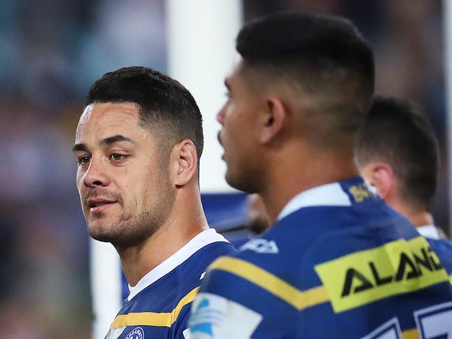 Parramatta's Jarryd Hayne during NRL match Sydney Roosters v Parramatta Eels at ANZ Stadium. Picture. Phil Hillyard