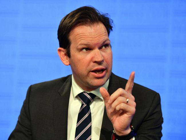 Minister for Resources Matt Canavan speaks at the National Press Club in Canberra, Wednesday, March 28, 2018. (AAP Image/Mick Tsikas) NO ARCHIVING