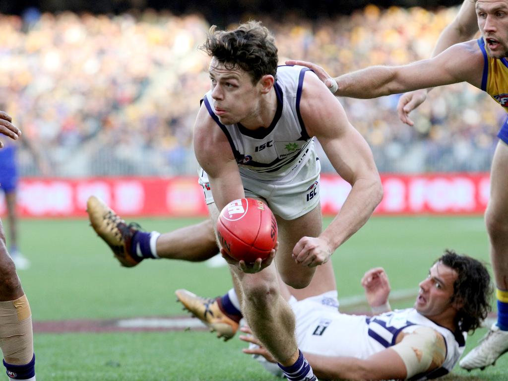 Lachie Neale requested a trade from the Dockers at the end of the 2018 season. Picture: AAP Image/Richard Wainwright