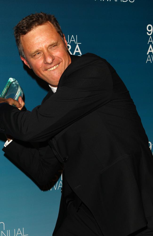 Peter Maddison with his Best New Talent award at the Annual ASTRA Awards in 2011. Picture: Marianna Massey/AAP