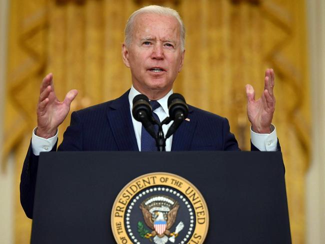 Joe Biden vows to hunt down those behind the bombings. Picture: AFP