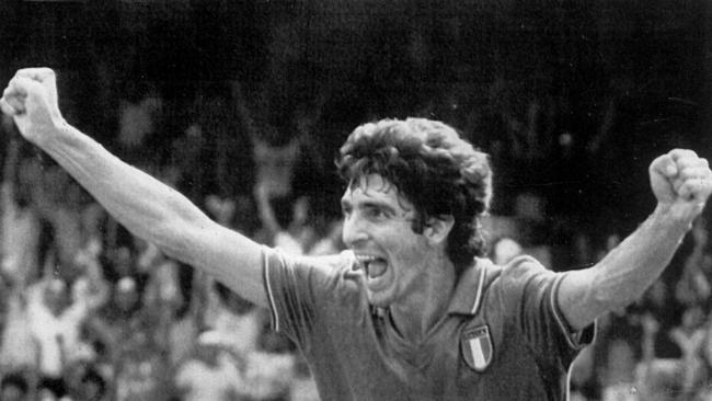 World Cup Greatest Moments: Paolo Rossi celebrates scoring against Brazil.