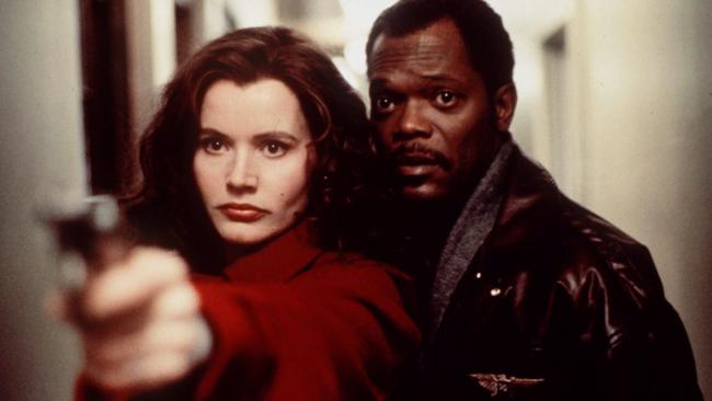 Geena Davis and Samuel L Jackson in The Long Kiss Goodnight.