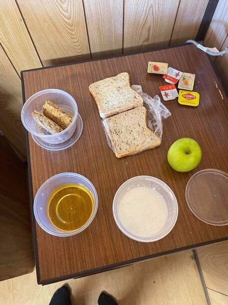 Food served to miners at the Newmont Corporation Granites Gold Mine in the Tanami Desert earlier this week. Picture: Supplied