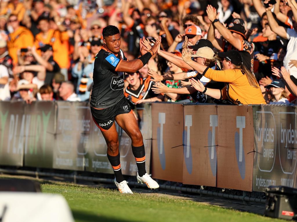 A good move from the Tigers to open their gates early against the Dragons. Picture: NRL Photos