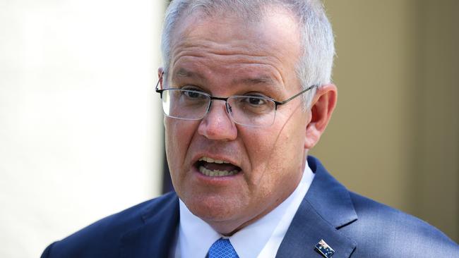 Scott Morrison says the cabinet minister accused of rape has absolutely denied the allegations. Picture: NCA NewsWire / Gaye Gerard