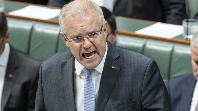 Scott Morrison goes on the attack during Question Time. Picture: Gary Ramage