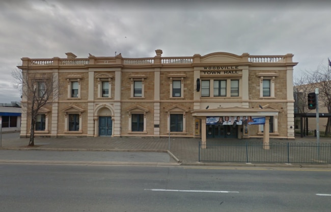 Woodville Town Hall on Woodville Rd. Image: Google Maps