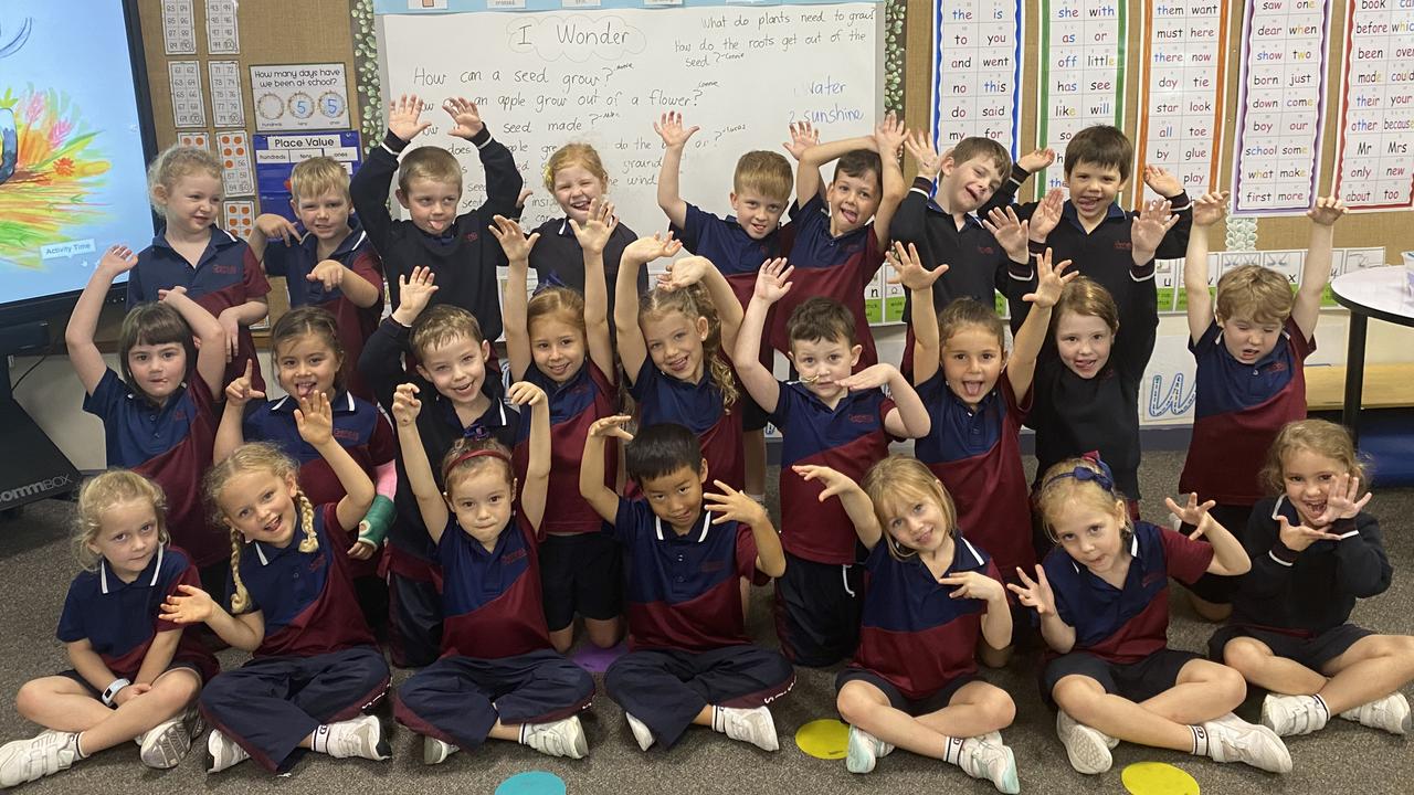 Genesis Christian College Prep Blue: Back row: Isabella, Leo, Lucas, Charlotte, Ben, Charlie, Hamish and Freddy. Middle row: Connie, Samantha, Ethan, Isla, Willow, John, Nour, Audrey and Eliyah. Front row: Milly, Penelope, Luna, Mike, Maeve, Elliot and Sienna. PHOTO: Penelope Pelecas