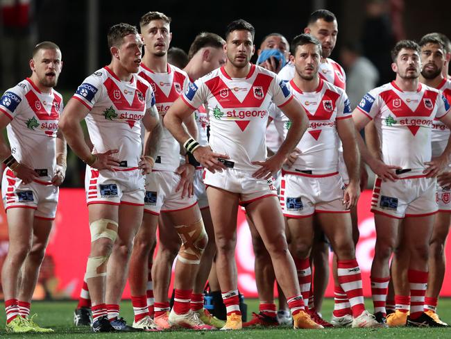 The Dragons’ 2020 season is all but over after losing to the Titans. Picture: Mark Metcalfe/Getty Images