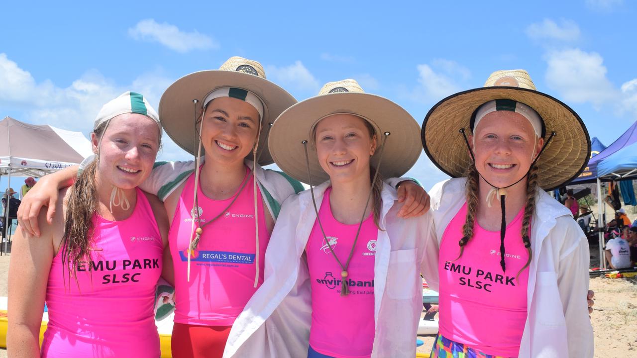 COMMUNITY SPIRIT: Chelsea Jones, Brittany Hooton, Chloe Hooton and Grier Mcrae from Emu Park Surf Life Saving Club. FILE PHOTO.