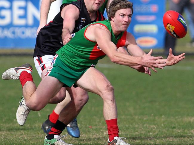 Kyle Van Der Pluym playing for Tooradin in 2017. He’s joined Pearcedale for season 2020. Picture: Hamish Blair