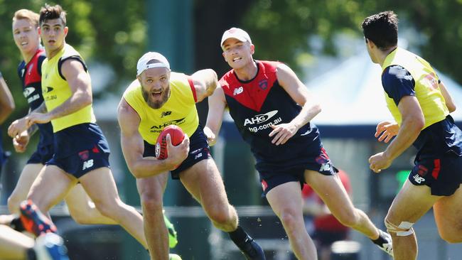 Max Gawn in action at Gosch’s Paddock. Picture: Getty