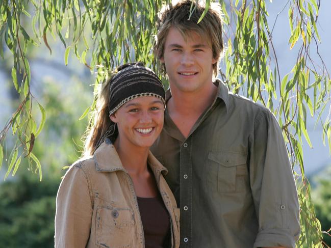 Vinson with Chris Hemsworth back in their Home and Away days. Picture: News Corp Australia