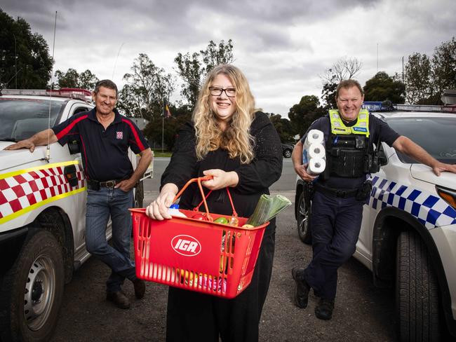 Violet Town in northeast Victoria has a delivery squad, taking groceries and iPads to those in their community who need help at the moment. Picture: Nicole Cleary