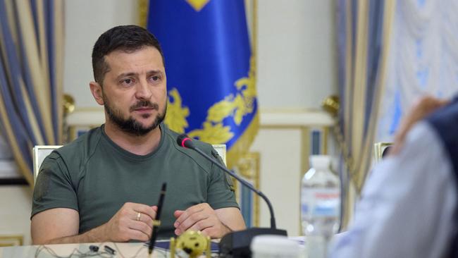 Ukraine's President Volodymyr Zelensky has branded Vladimir Putin’s government a state sponsor of terrorism for attacks on civilian infrastructure in Ukraine. Picture: AFP