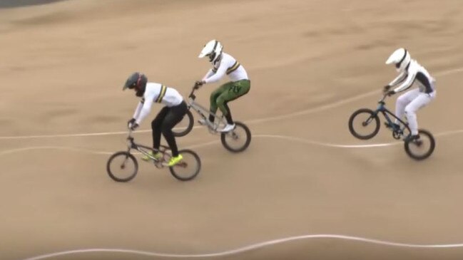 The moments just before the horrific crash of Olympic BMX hopeful Kai Sakakibara. Photo: bmxlivetv/YouTube