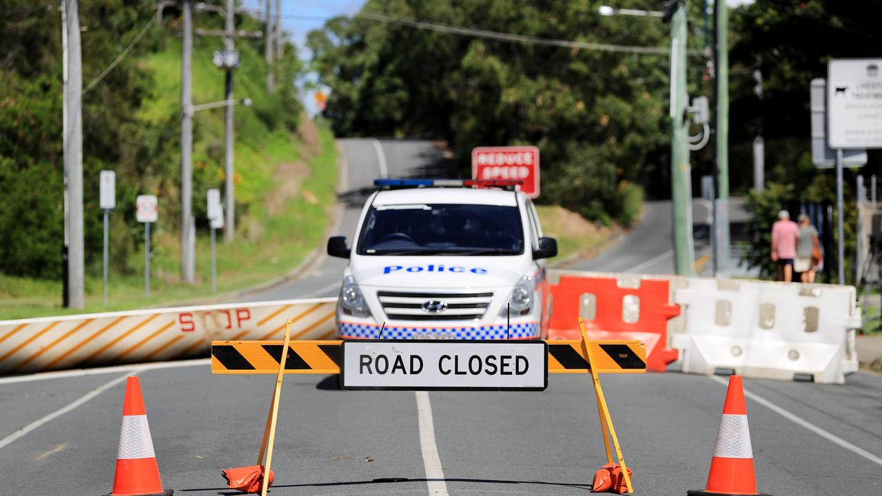 Heavy concrete barriers replace the plastic water-filled ones on the NSW/QLD border at Miles Street in Kirra. Photo: Scott Powick.