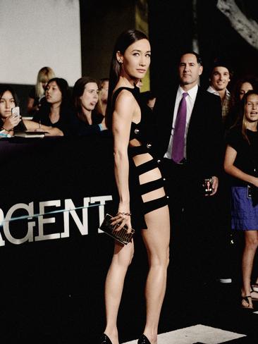 Actress Maggie Q in Anthony Vaccarello. Picture: Getty