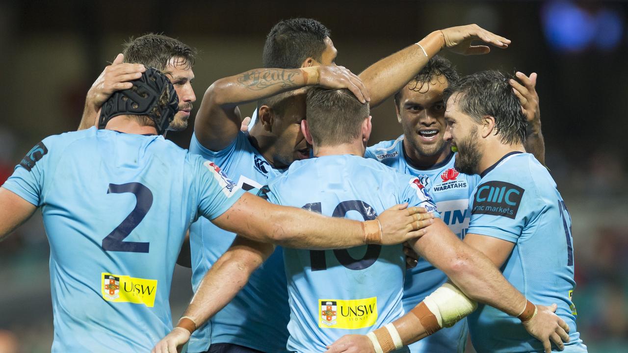 The Waratahs are celebrating a hard-fought win over the Rebels without their star fullback Israel Folau.