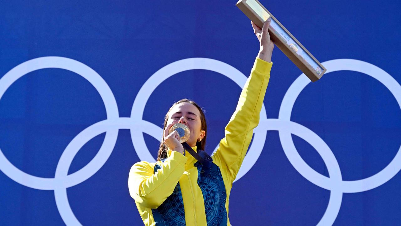 Noemie Fox won gold in the kayak cross. Picture: Olivier Morin / AFP