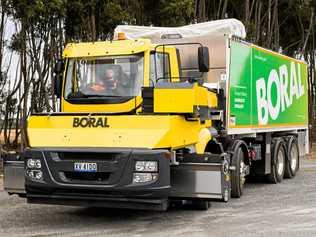 Boral's new IVECO Stralis-based Forward Moving Aggregate Spreader delivers considerable safety and efficiency gains for the industry. Picture: Sam Dagostino