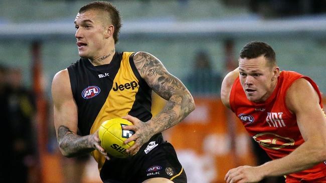 Dustin Martin was dominant against the Suns. Picture: Colleen Petch.