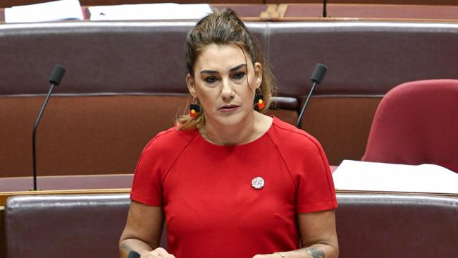 Senator Lidia Thorpe in the Senate at Parliament House in Canberra. Picture: NewsWire / Martin Ollman