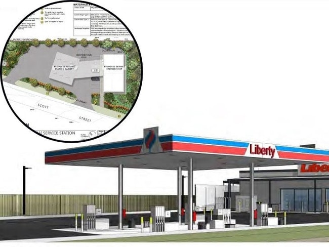 New plans have been revealed for the approved service station for Wondai. Image: SBRC.