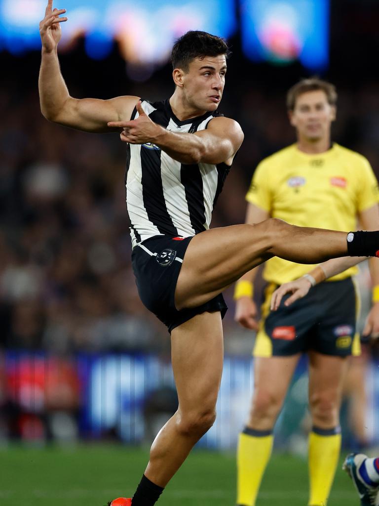 The Pies youngster is on fire. (Photo by Michael Willson/AFL Photos via Getty Images)