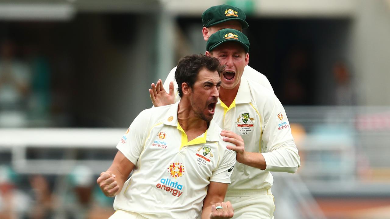 Mitchell Starc sparked an English collapse. Picture: Chris Hyde/Getty Images