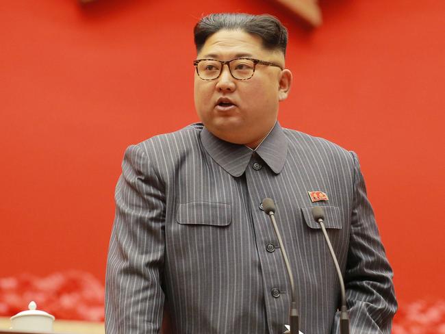 North Korean leader Kim Jong-un has sparked global condemnation with a series of missile tests this year. Picture: KNCA/KNS/AFP