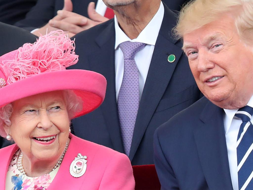 Britain's Queen Elizabeth met General Eisenhower, who planned the D-Day invasion on her first trip to the US as monarch. Picture: Chris Jackson / POOL / AFP.