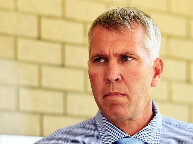 Detective Inspector Chris Lawson estimated the skeletal remains found in a tent on the banks of the Burdekin River were years old. Picture: Zak Simmonds