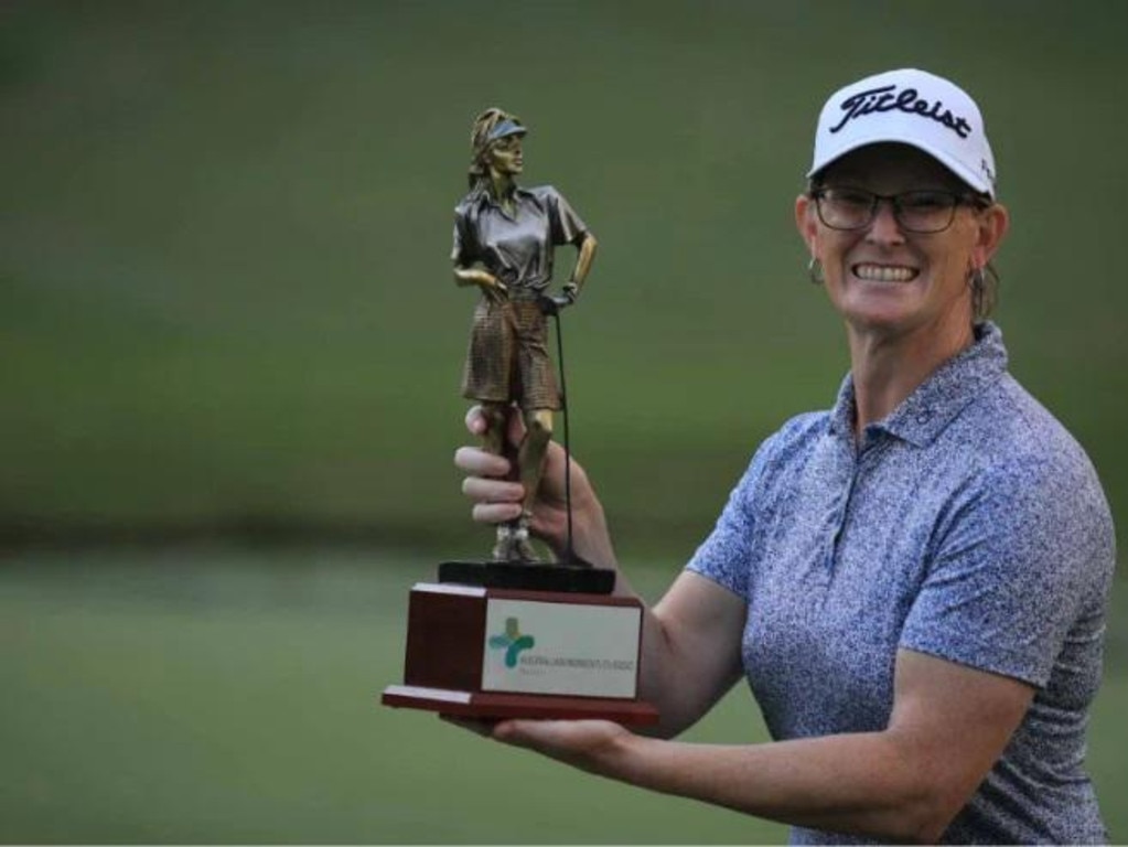 Golfer Breanna Gill winning last year’s Australian Women's Classic. Picture: Australian Golf Media