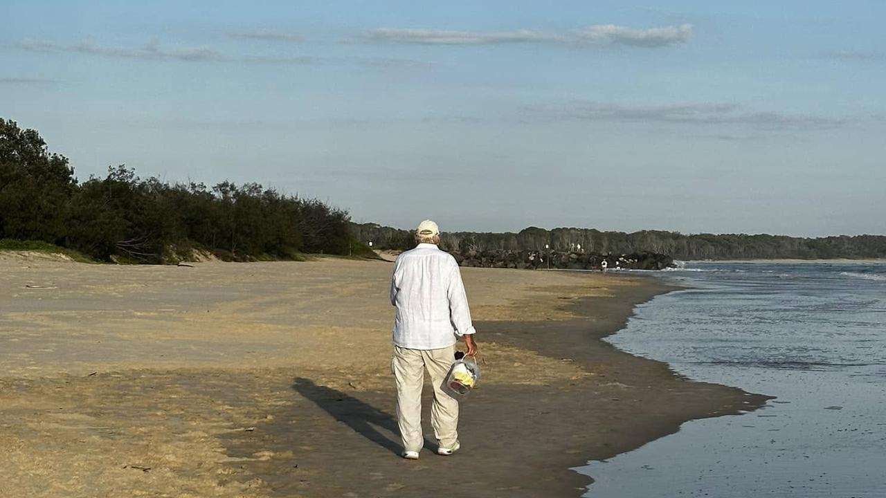 Noosa locals are applauding a man whose thoughtful beach-cleaning efforts were highlighted in a Facebook post. Photo: Bianca Pascoe.