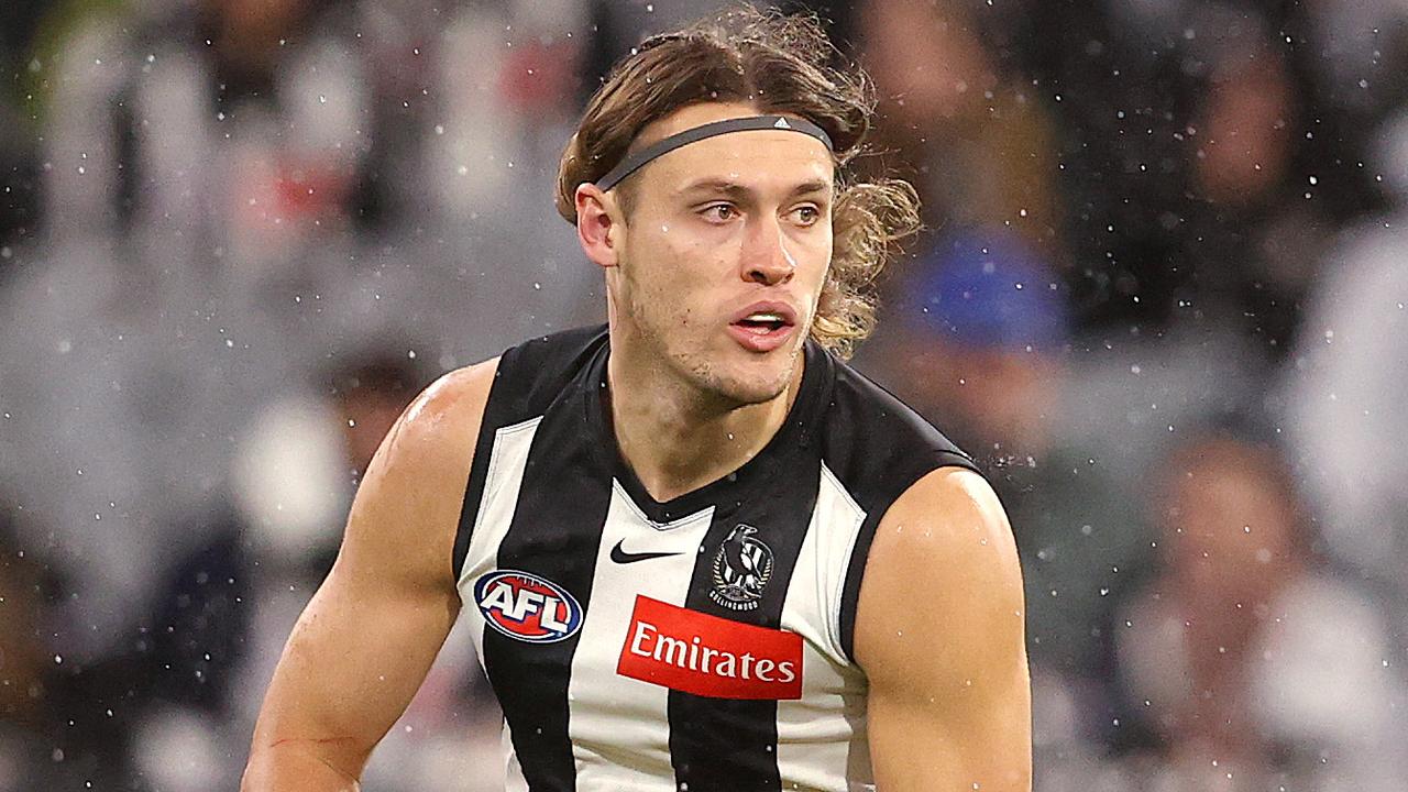 Darcy Moore is battling an Achilles tendon niggle (Pic: Michael Klein)