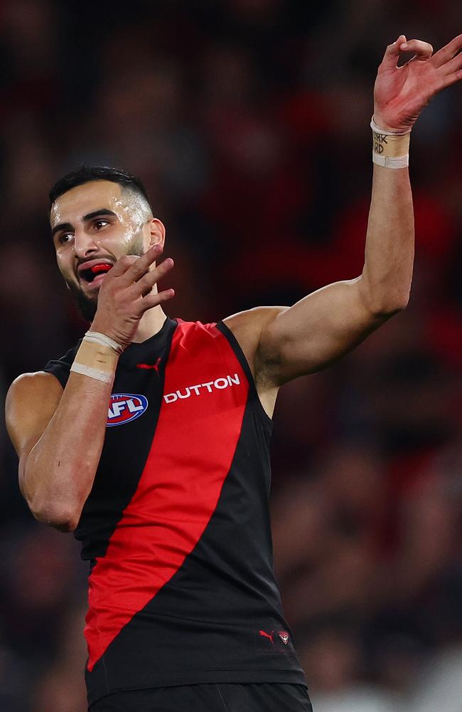 Saad El-Hawli celebrates a first-quarter goal. Picture: Morgan Hancock/Getty Images